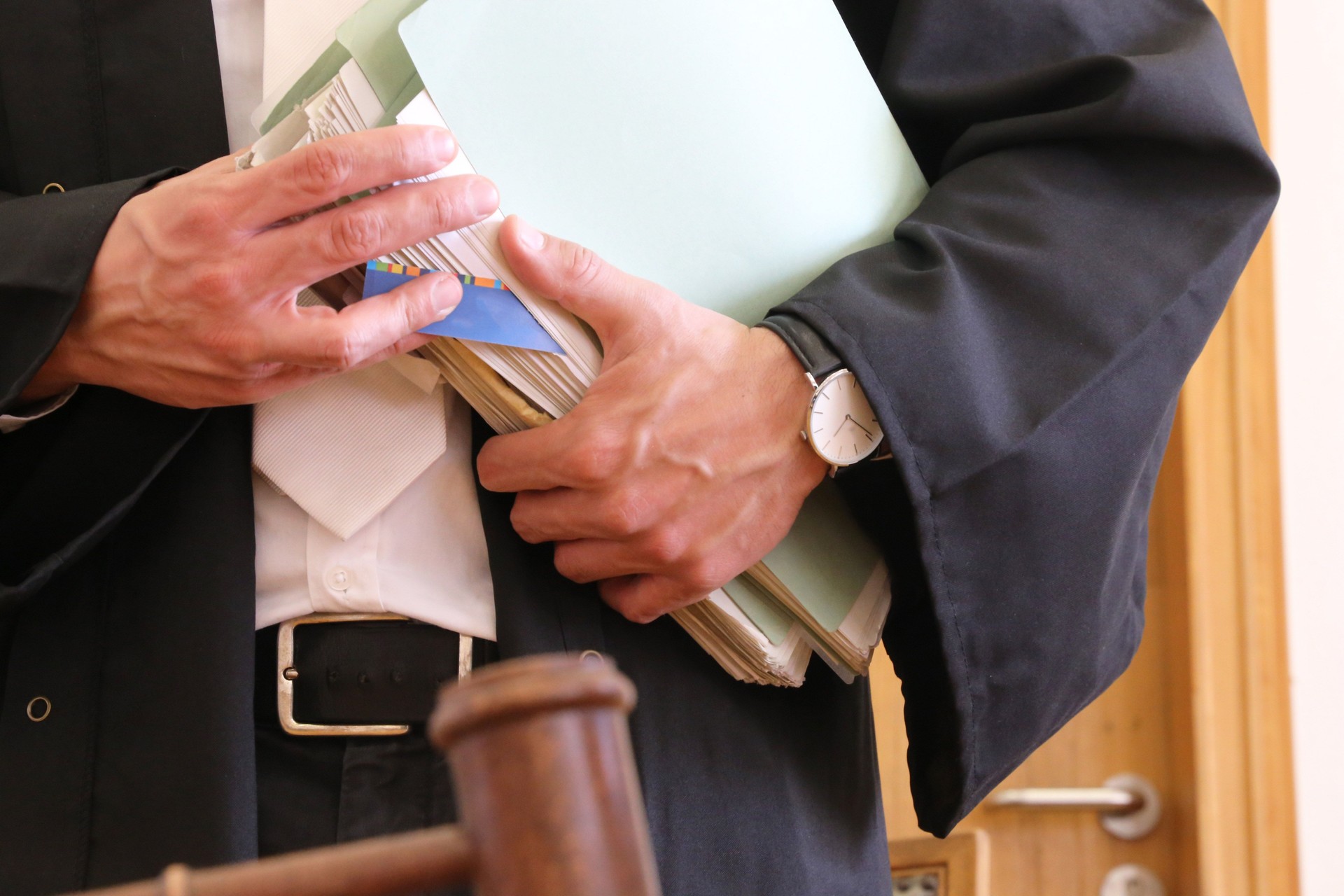 Close up of judge's gavel as symbol image for judgment